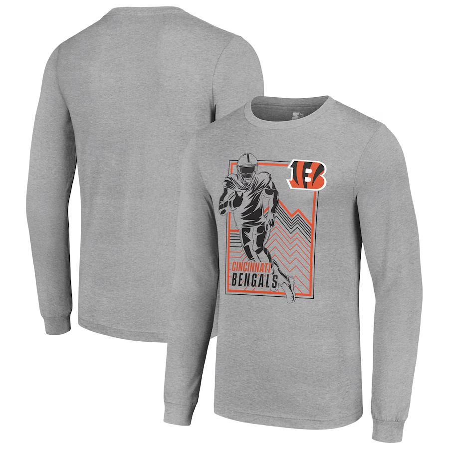 Men Cincinnati Bengals grey 2024 NFL Long sleeve T Shirts